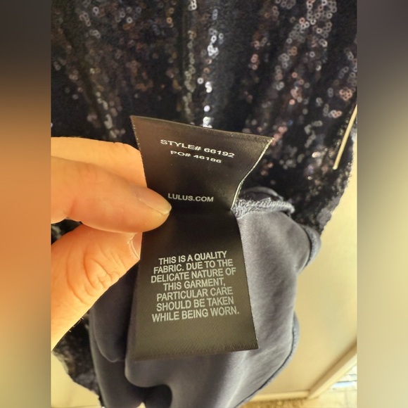 Lulus Light Up The Night Navy Blue Sequin Shift Dress Women’s SZ M Mini New - Picture 6 of 9